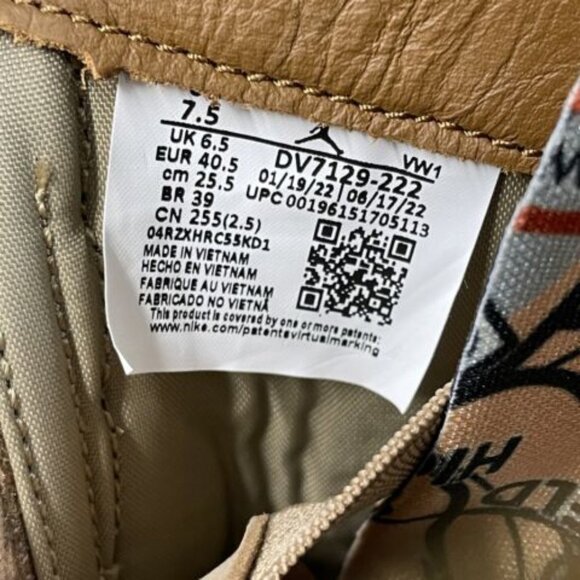 Nike Two 18 x Air Jordan 2 Retro Low Mens Shoes Brown DV7129-222 NEW* Size 7.5 - Picture 10 of 10